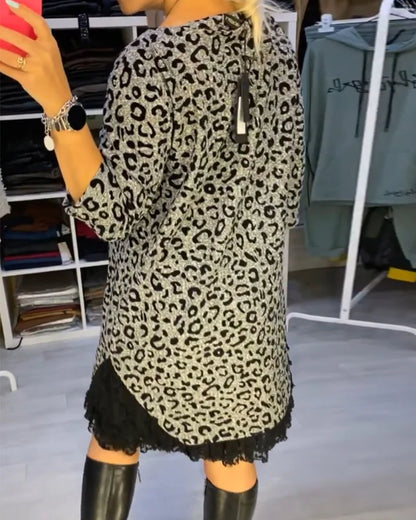 Slimming leopard print dress