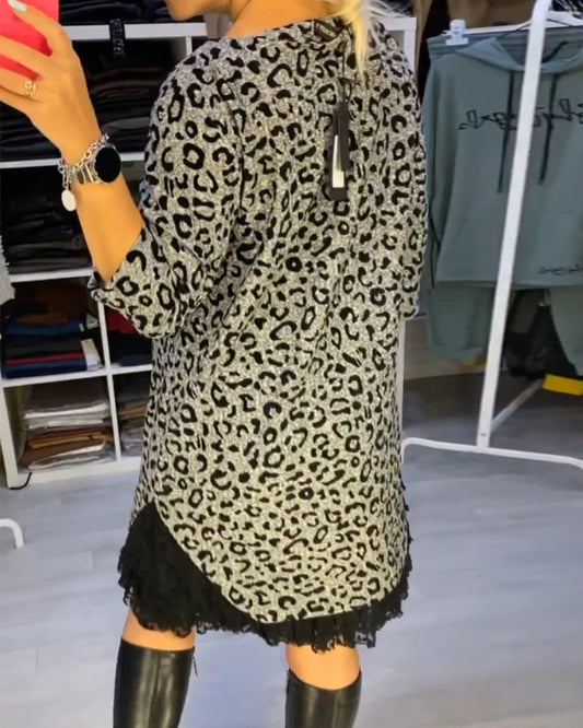 Slimming leopard print dress