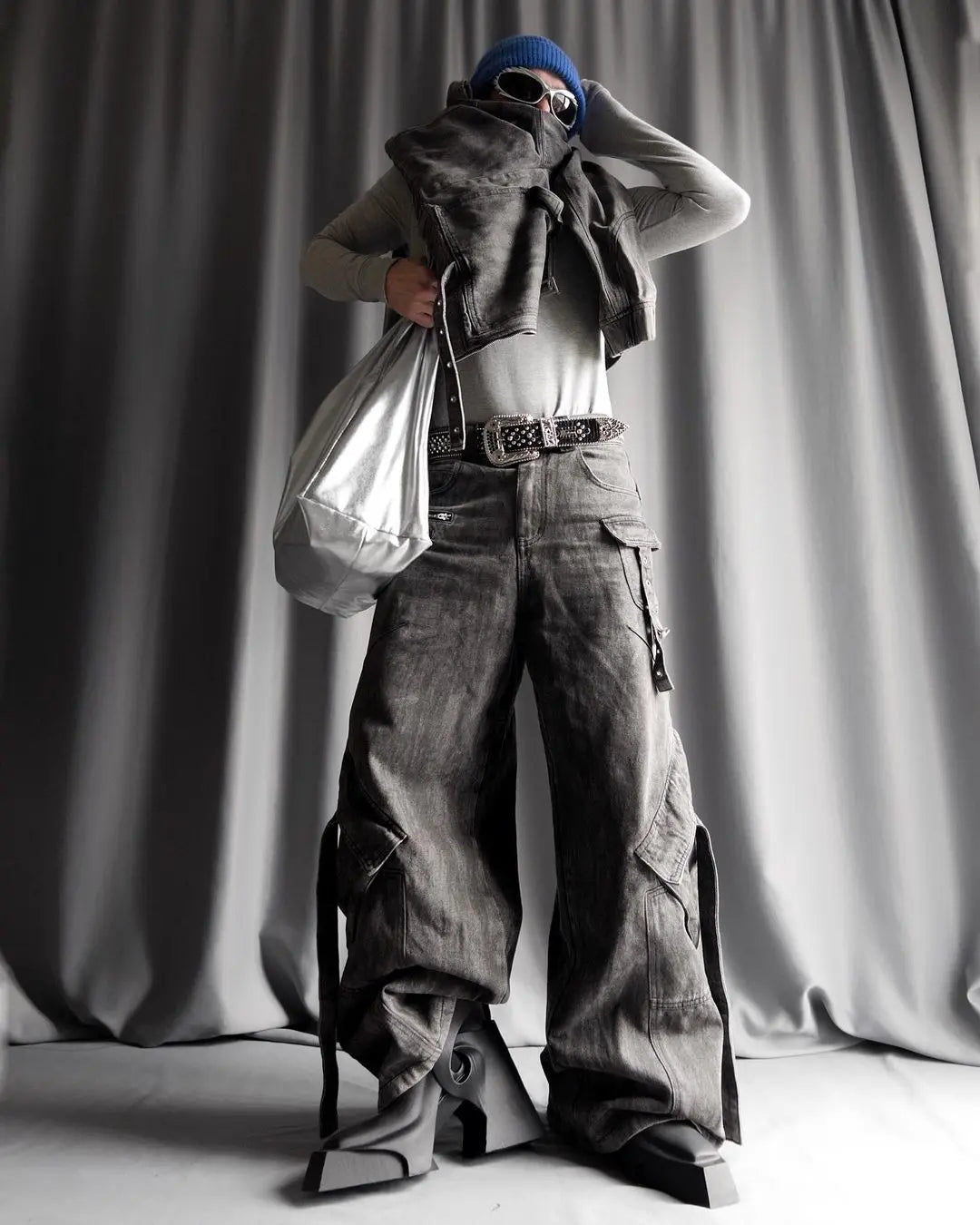 【25s Mar.】Vintage Denim Jacket  Baggy Cargo Pants