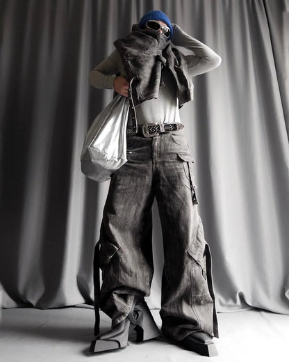 【25s Mar.】Vintage Denim Jacket  Baggy Cargo Pants
