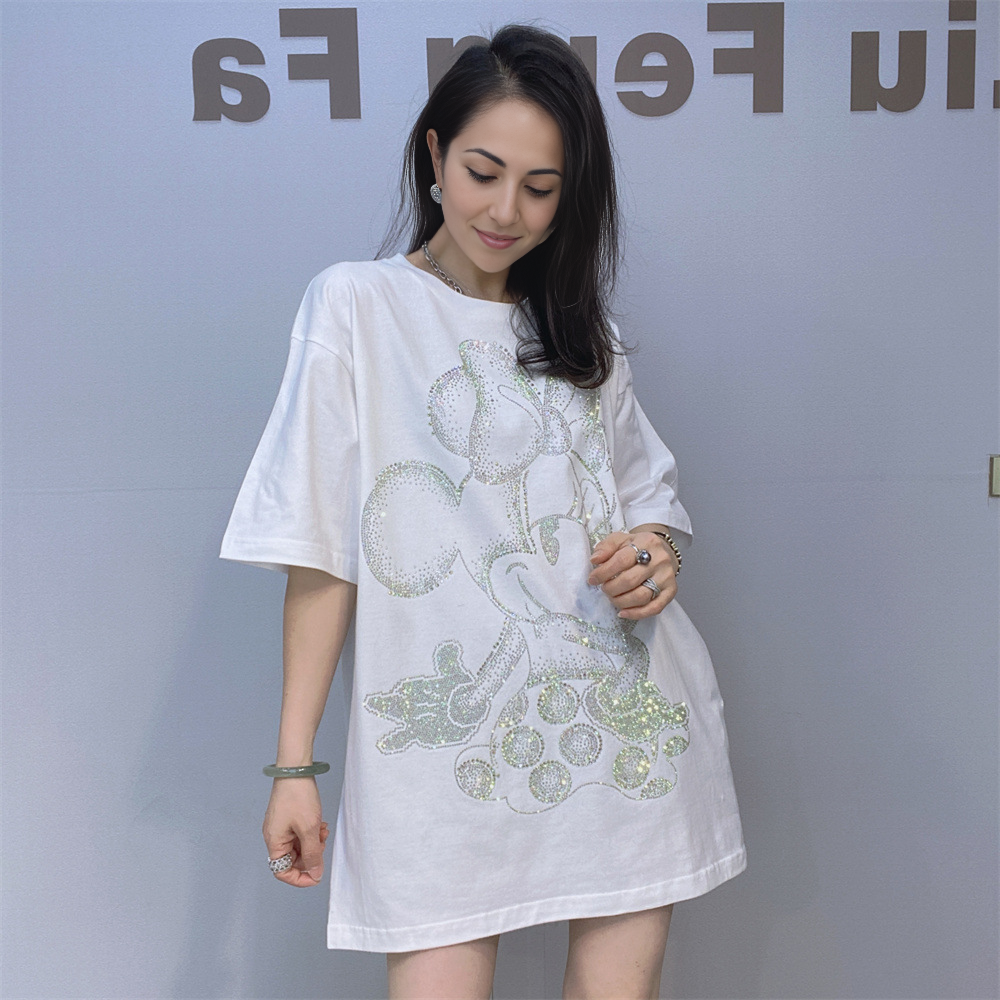 Rhinestone Minnie Oversized T-Shirt - MATCHING MASTER