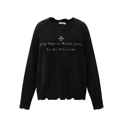 irregular round neck sweater couple tops - MATCHING MASTER