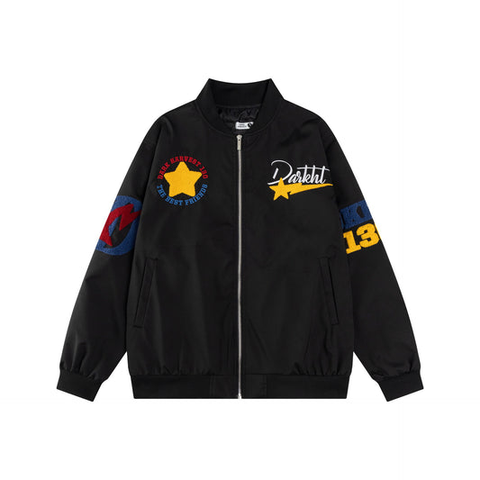 Letter Embroidered Casual Couple Jacket - MATCHING MASTER