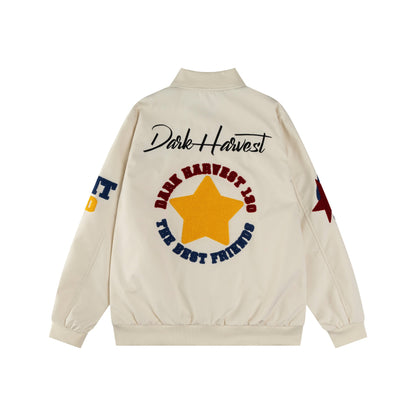 Letter Embroidered Casual Couple Jacket - MATCHING MASTER
