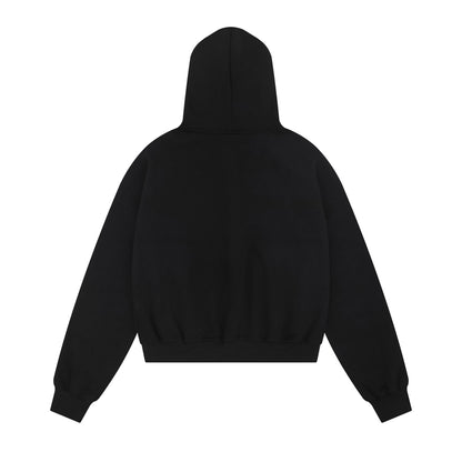 Couple's hooded sweatshirt with lettering and rhinestones - MATCHING MASTER