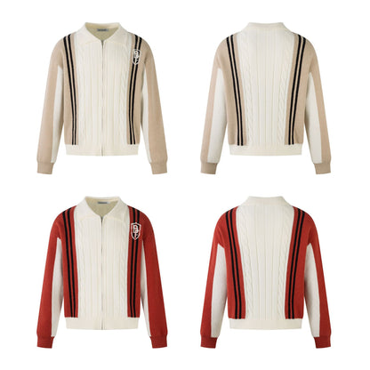 Striped contrasting couple sweater top - MATCHING MASTER