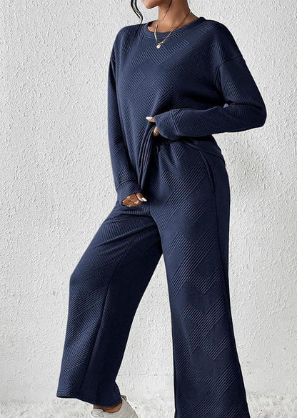 Autumn/Winter Solid Color Casual Set with Drawstring Sport Suit - MATCHING MASTER