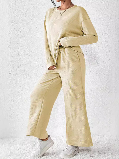 Autumn/Winter Solid Color Casual Set with Drawstring Sport Suit - MATCHING MASTER