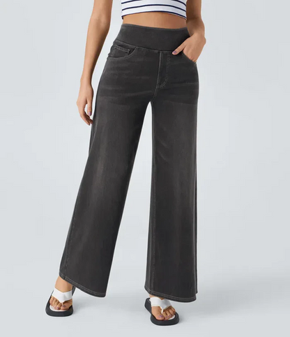 SUPER STRETCH WIDE LEG HIGH WAIST JEANS (Get two for a bigger discount)
