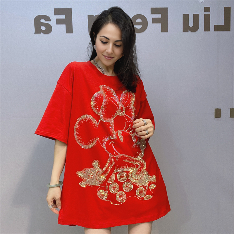 Rhinestone Minnie Oversized T-Shirt - MATCHING MASTER