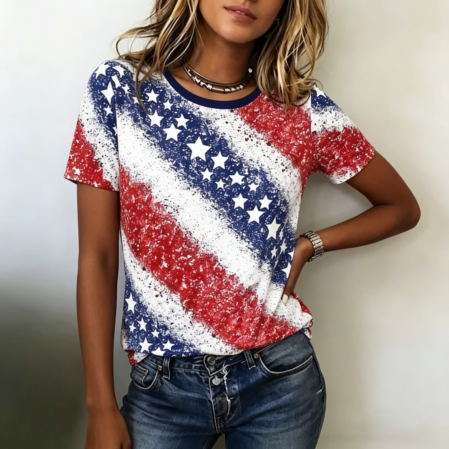 Women's American 250th Anniversary Printed Casual T-shirt - BundleWear