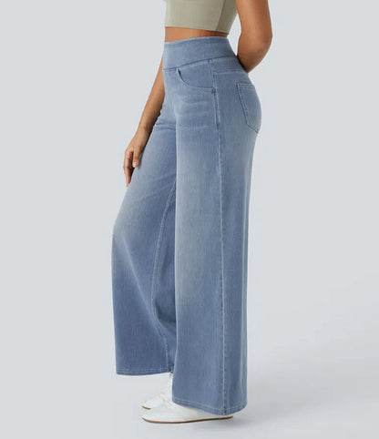SUPER STRETCH WIDE LEG HIGH WAIST JEANS (Get two for a bigger discount)