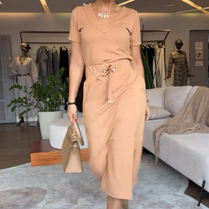 🌸Summer Sale🌸Women's V-Neck Tops and Skirts