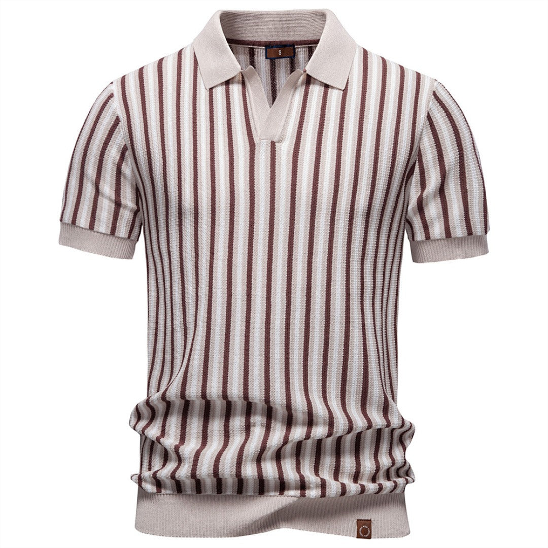 AIOPESON Knitted Short Sleeve Polo PSD8032 - BundleWear
