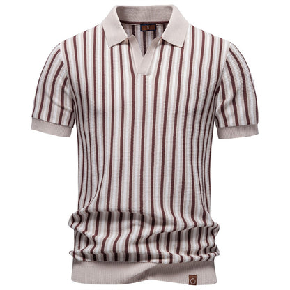 AIOPESON Knitted Short Sleeve Polo PSD8032 - BundleWear