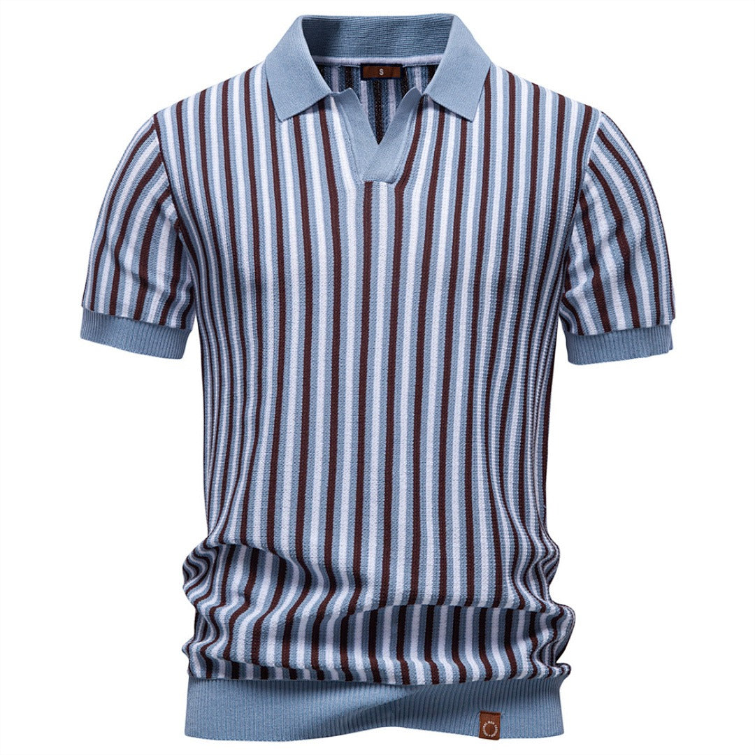 AIOPESON Knitted Short Sleeve Polo PSD8032 - BundleWear