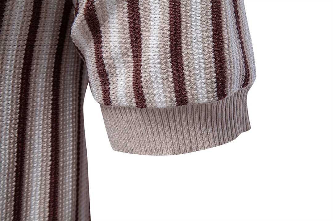 AIOPESON Knitted Short Sleeve Polo PSD8032 - BundleWear