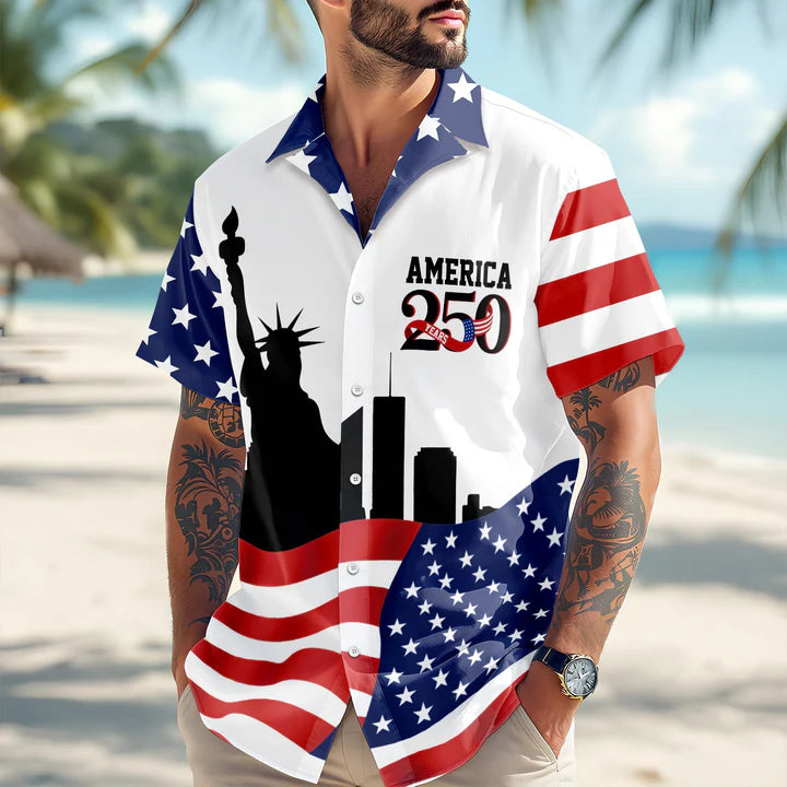 Lady Liberty USA 250 Hawaii Shirt - BundleWear