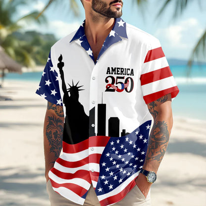 Lady Liberty USA 250 Hawaii Shirt - BundleWear