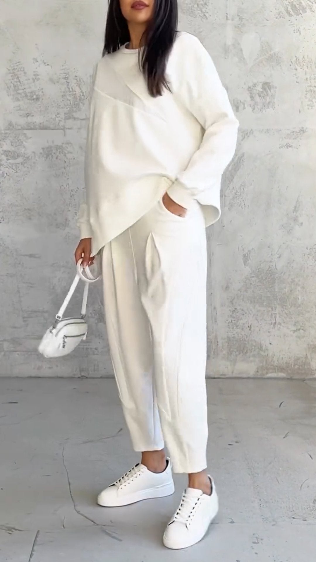 Casual Round Neck Long Sleeve Two Piece Suit - MATCHING MASTER