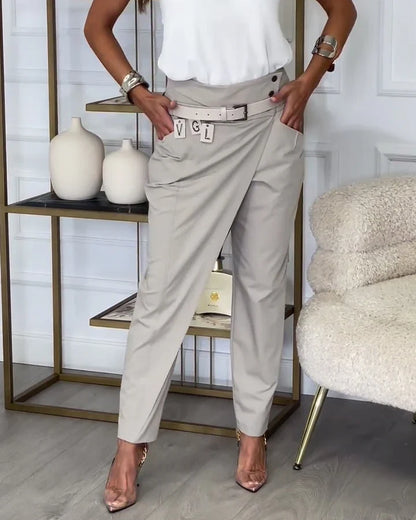 Women High Waist Casual Pants - MATCHING MASTER