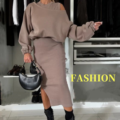Women's Sleeveless Blouse and Dress, 2-Piece Set